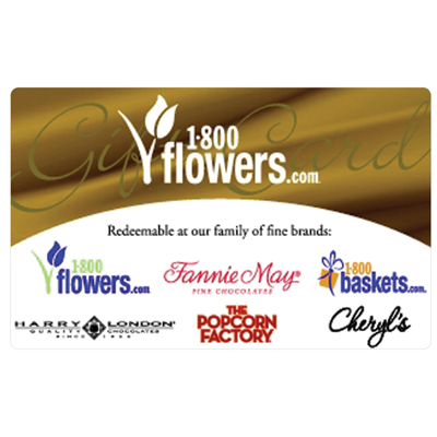 1-800-FLOWERS.COM<sup>&reg;</sup> $25 Gift Card - Order flowers, roses, gift baskets and more.